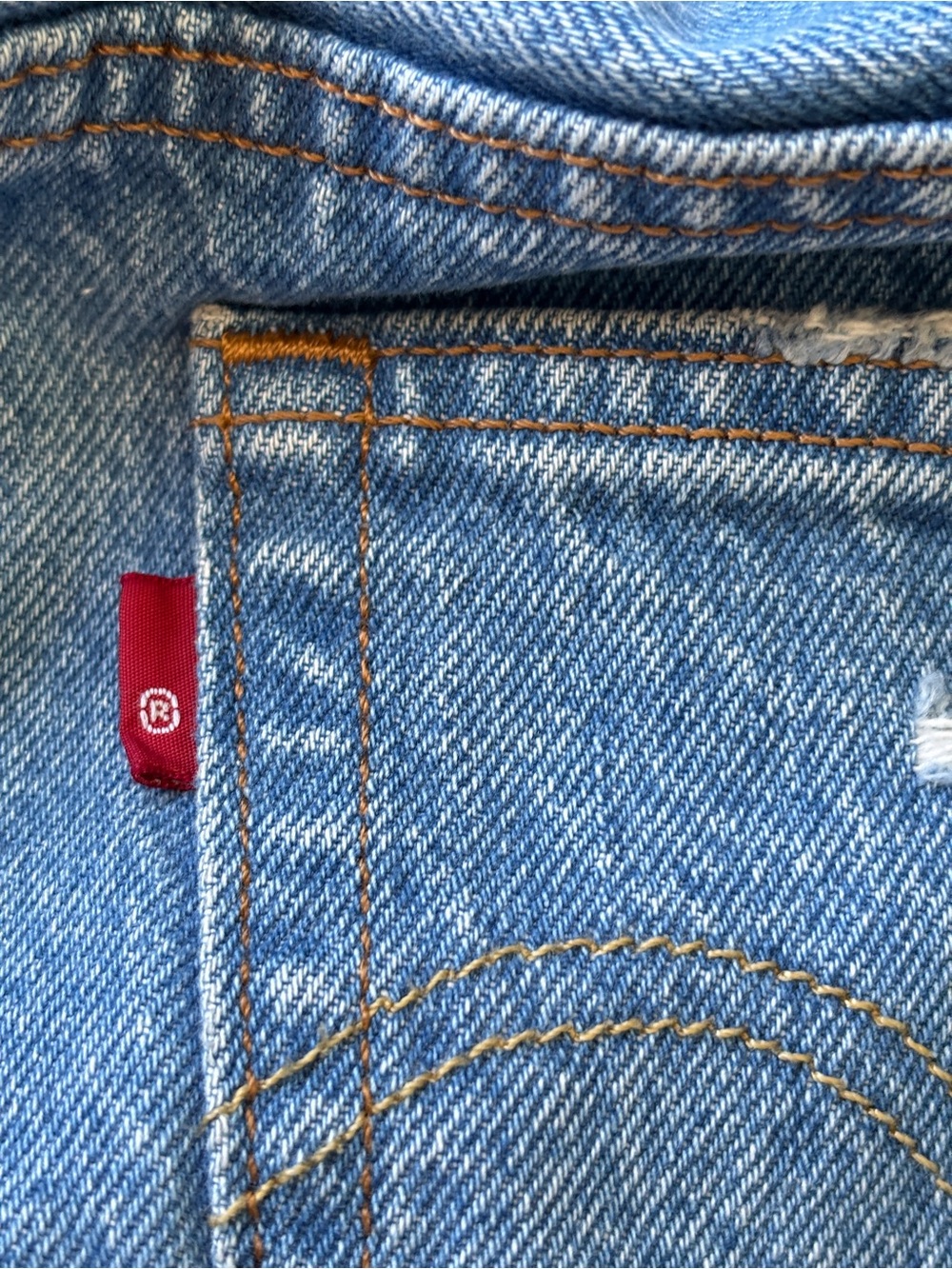 Levi’s 501 Original Fit, Button Fly, Cropped Jeans Sz. 27 - Picture 7 of 10